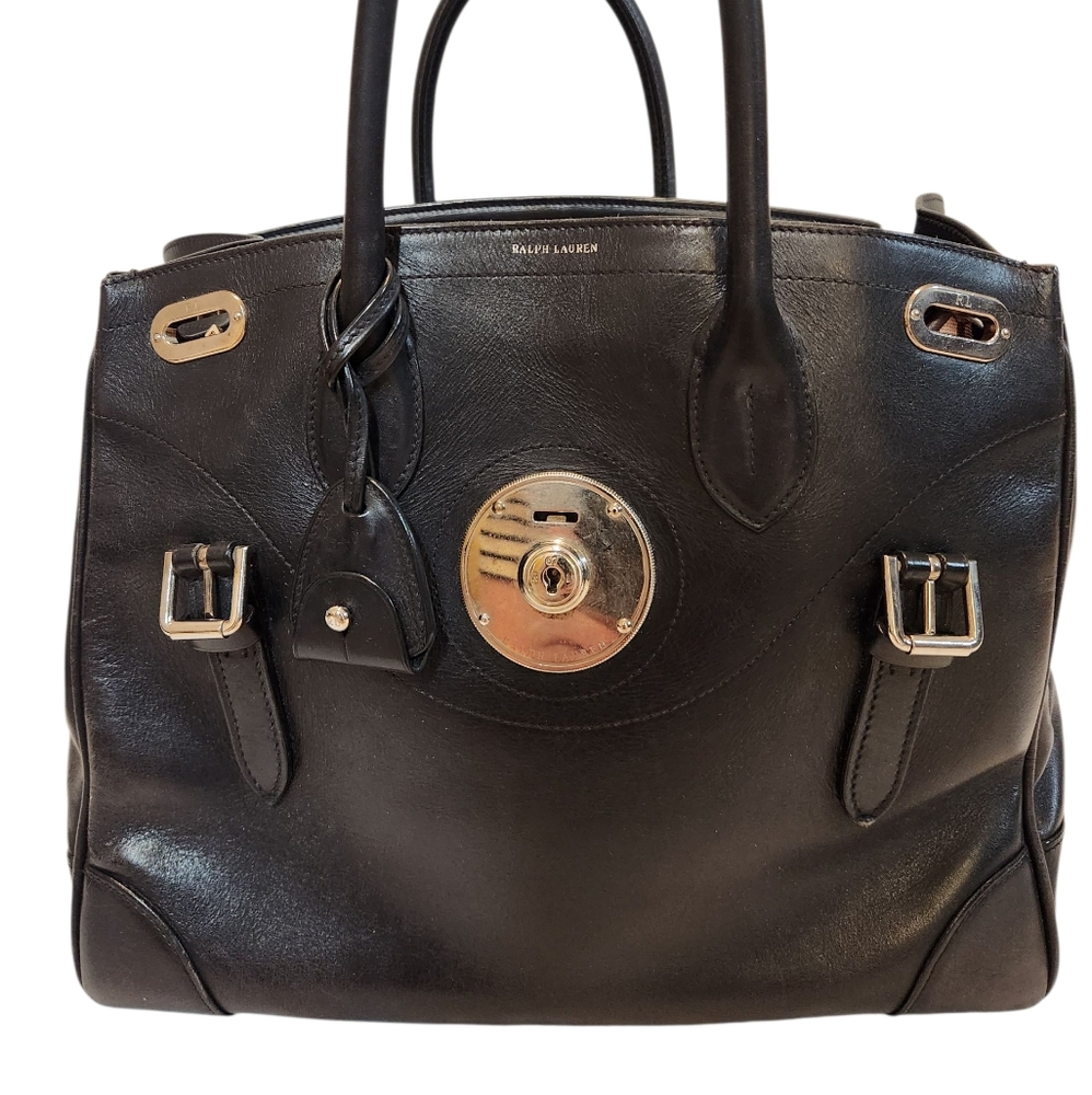 Ralph Lauren Soft Ricky (Black, Silver Hardware)